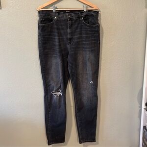HUDSON Womens Barbara Super Skinny Distressed Jeans Size 34